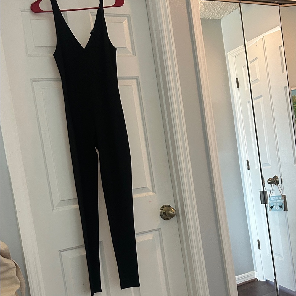 Stretchy Black Jumpsuit, skin tight